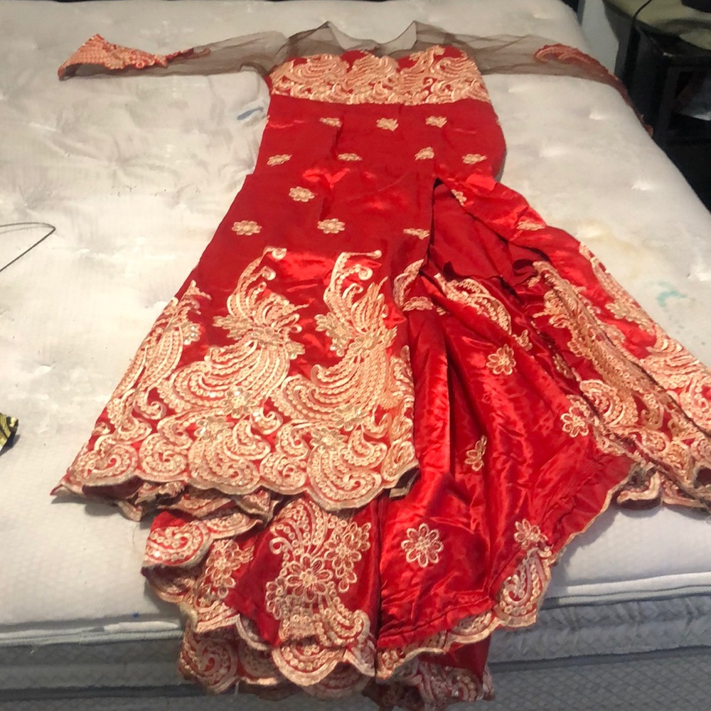 African fabric prom dress